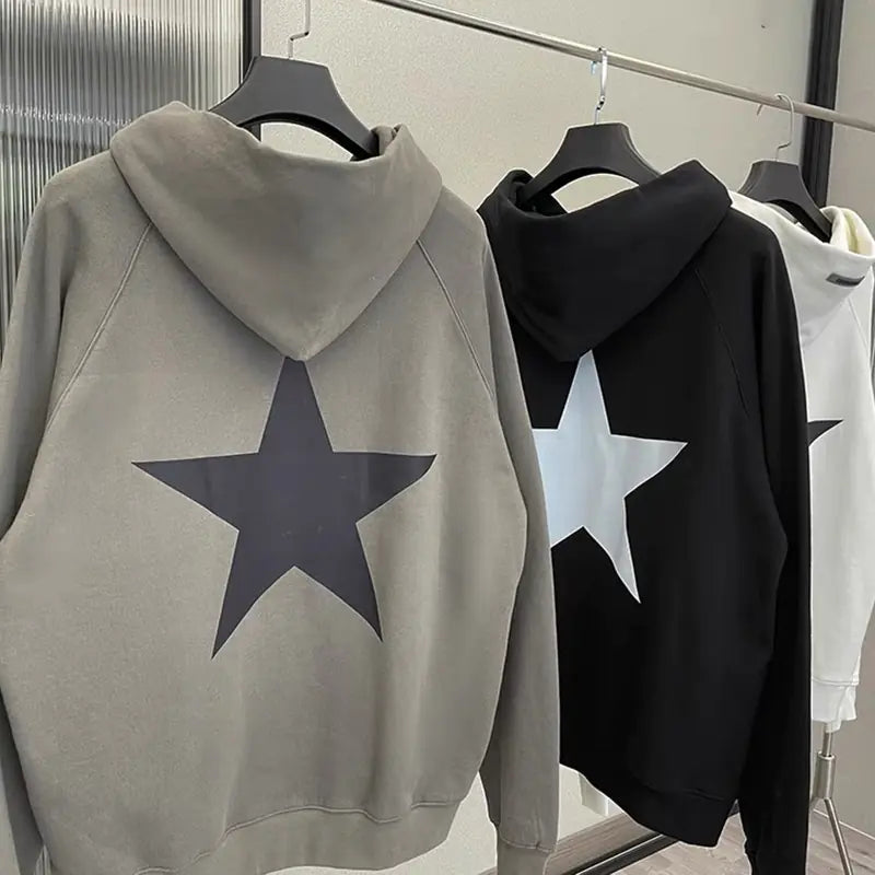 Y2K Star Print Hoodie