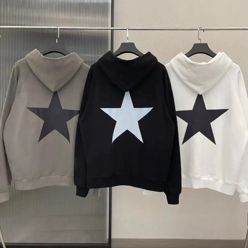 Y2K Star Print Hoodie