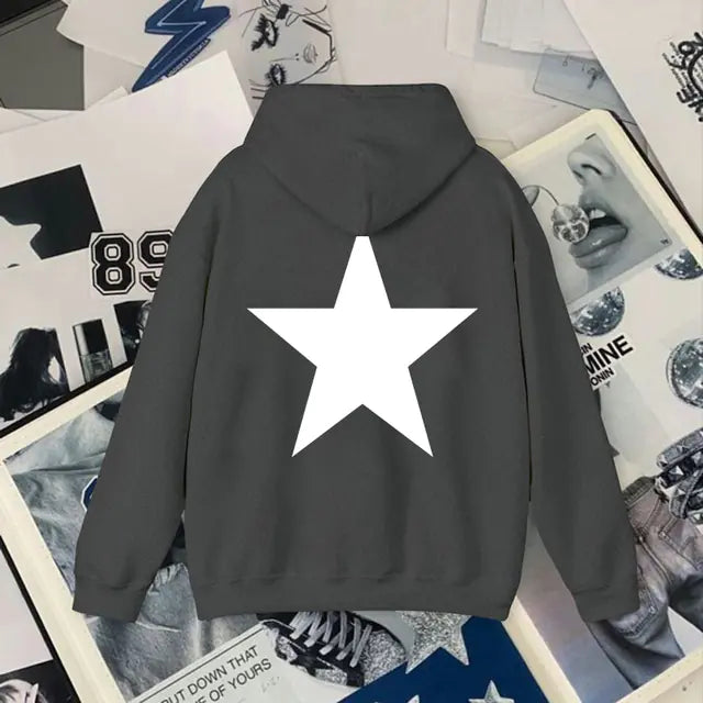 Y2K Star Print Hoodie