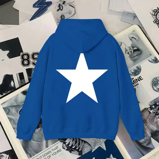 Y2K Star Print Hoodie