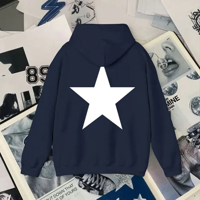 Y2K Star Print Hoodie